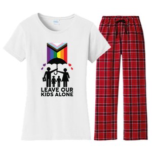 Leave Our Kids Alone Protect Our Children Women's Flannel Pajama Set