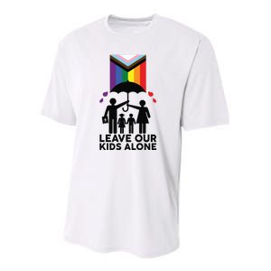 Leave Our Kids Alone Protect Our Children Youth Performance Sprint T-Shirt