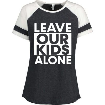 Leave Our Kids Alone Save The Children Protest Enza Ladies Jersey Colorblock Tee