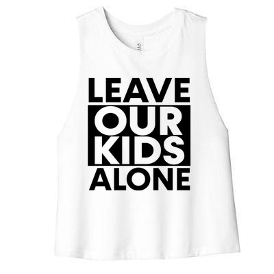 Leave Our Kids Alone Save The Children Protest Women's Racerback Cropped Tank