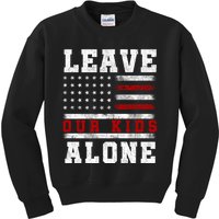 Leave Our Kids Alone Vintage USA Flag Tee Kids Sweatshirt