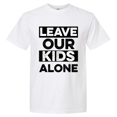 Leave Our Kids Alone Vintage USA Flag Tee Garment-Dyed Heavyweight T-Shirt