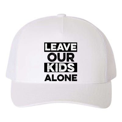 Leave Our Kids Alone Vintage USA Flag Tee Yupoong Adult 5-Panel Trucker Hat