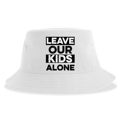 Leave Our Kids Alone Vintage USA Flag Tee Sustainable Bucket Hat