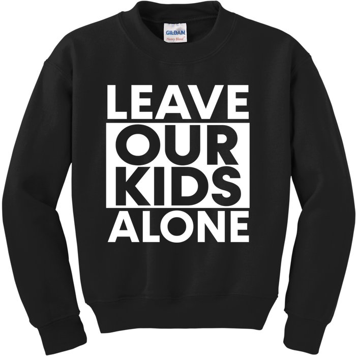 Leave Our Kids Alone Vintage USA Flag Tee Kids Sweatshirt