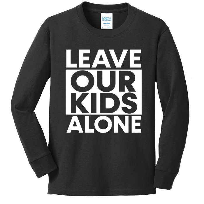 Leave Our Kids Alone Vintage USA Flag Tee Kids Long Sleeve Shirt