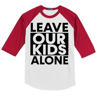 Leave Our Kids Alone Vintage USA Flag Tee Kids Colorblock Raglan Jersey