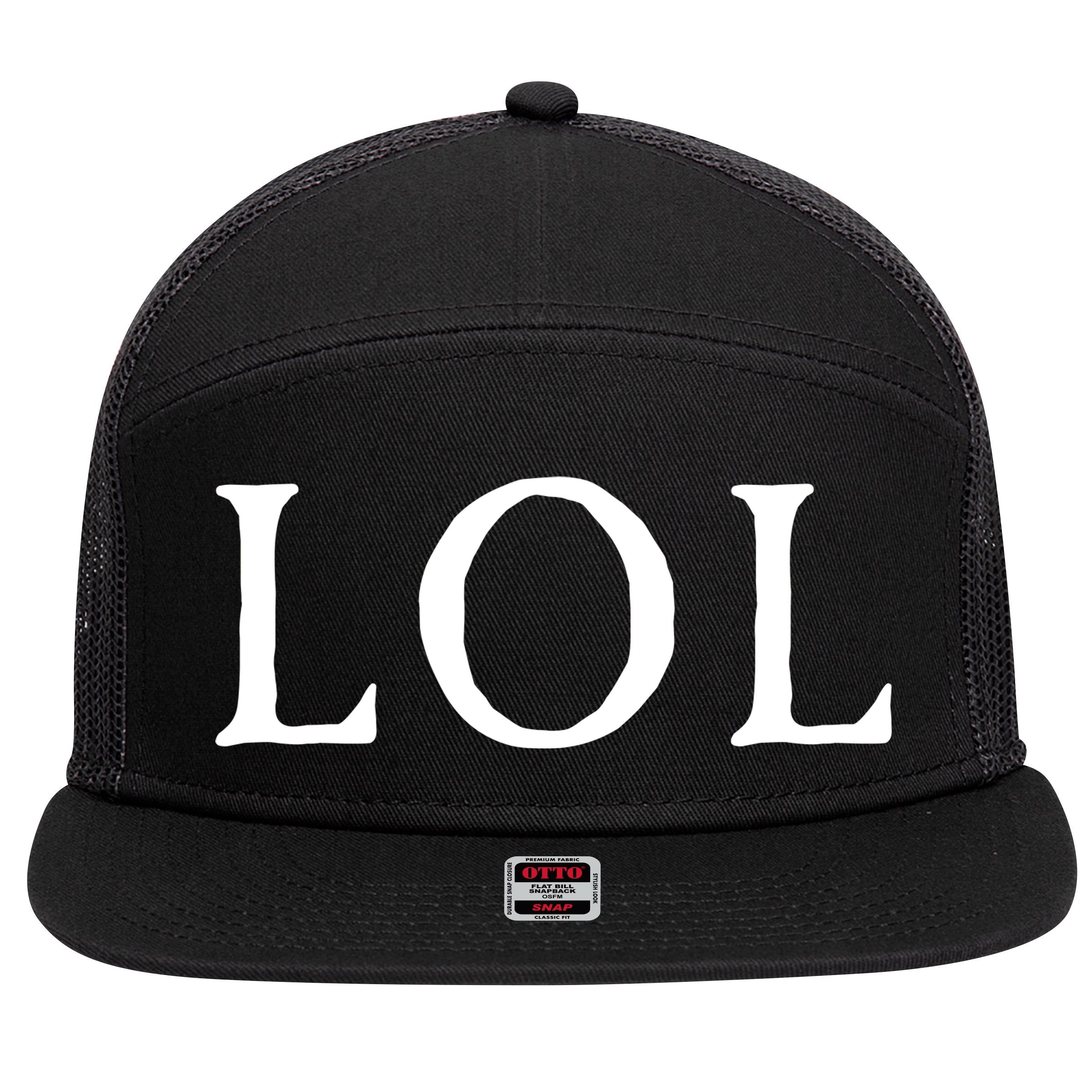 LOL Laugh Out Loud 7 Panel Mesh Trucker Snapback Hat
