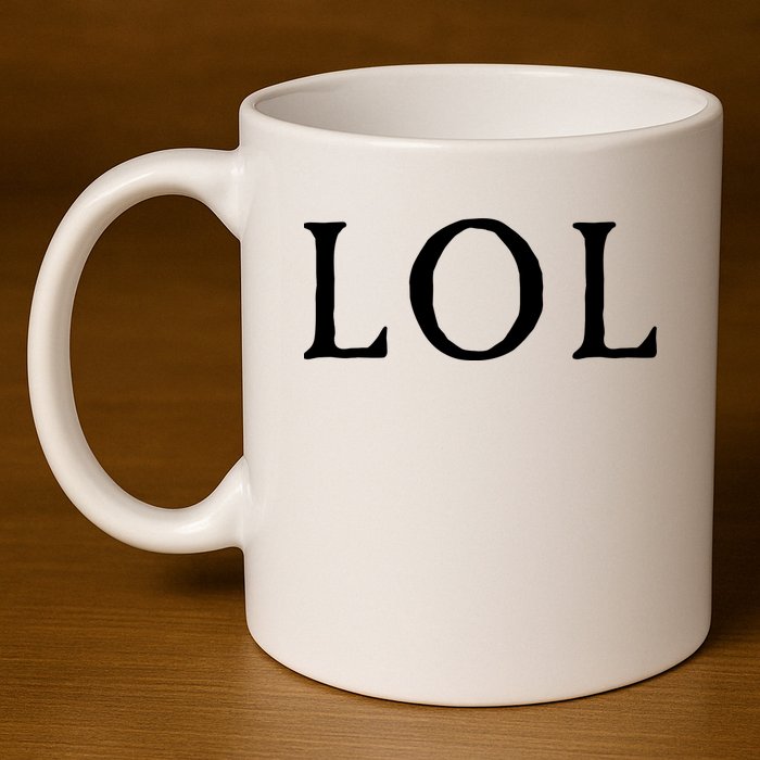 LOL Laugh Out Loud 11oz C Handle Ceramic Mug