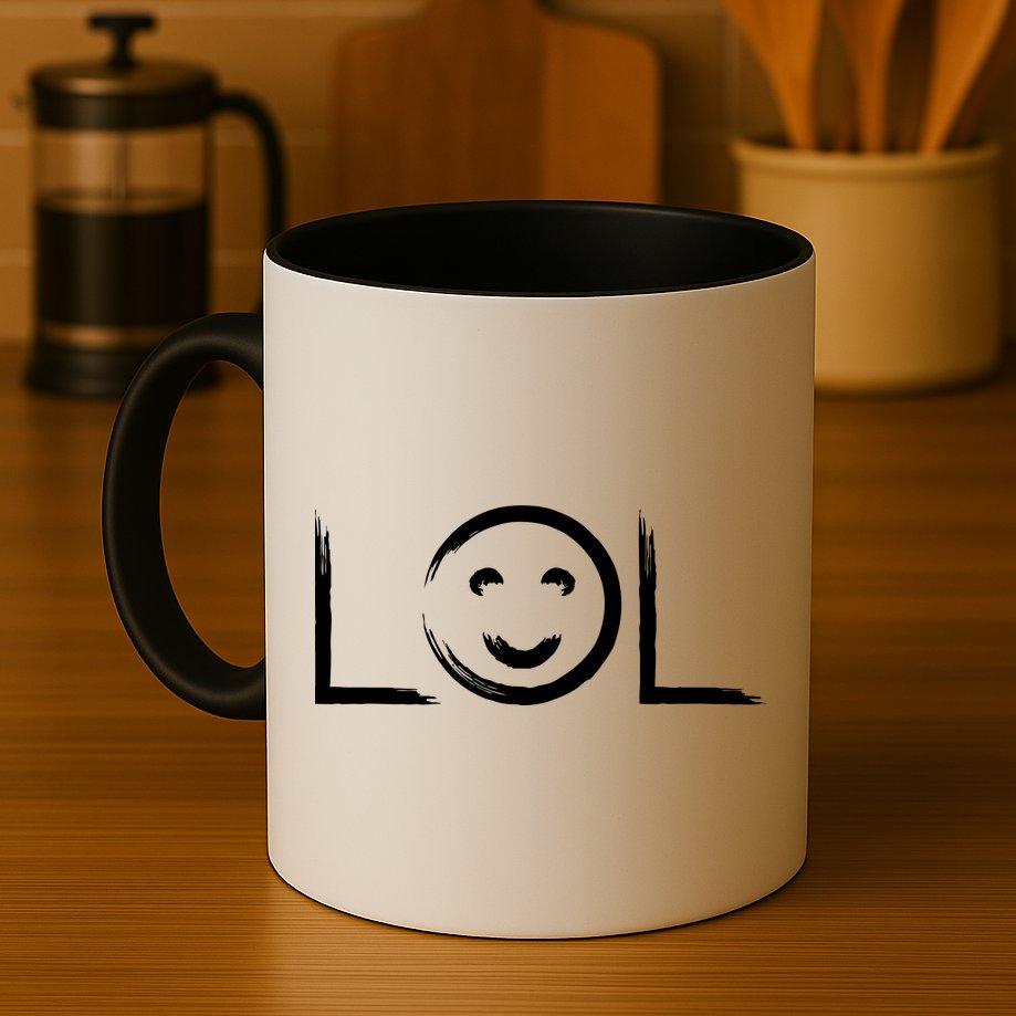 LOL Smiley Face Emoji Mug