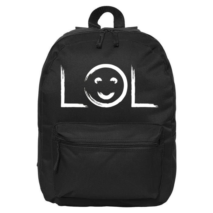 LOL Smiley Face Emoji 16 in Basic Backpack