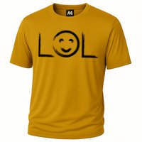 LOL Smiley Face Emoji Cooling Performance Crew T-Shirt