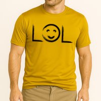 LOL Smiley Face Emoji Cooling Performance Crew T-Shirt