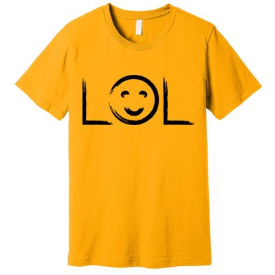 LOL Smiley Face Emoji Premium T-Shirt