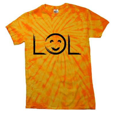 LOL Smiley Face Emoji Tie-Dye T-Shirt