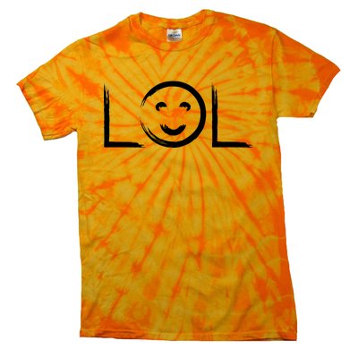 LOL Smiley Face Emoji Tie-Dye T-Shirt