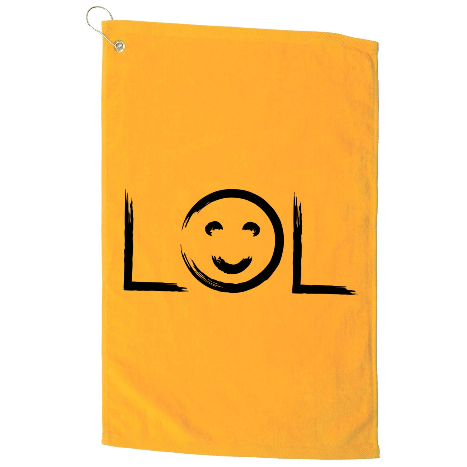 LOL Smiley Face Emoji Golf Towel