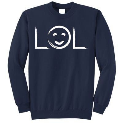 LOL Smiley Face Emoji Tall Sweatshirt