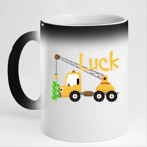 Loads Of Luck Shamrock Funny Truck Saint Patricks Day 11oz Black Color Changing Mug