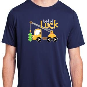 Loads Of Luck Shamrock Funny Truck Saint Patricks Day Adult ChromaSoft Performance T-Shirt