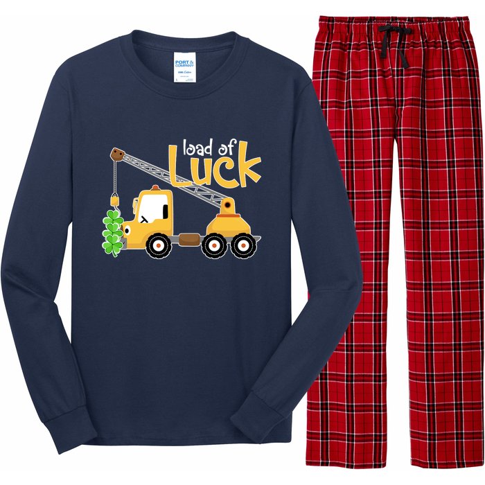 Loads Of Luck Shamrock Funny Truck Saint Patricks Day Long Sleeve Pajama Set