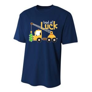 Loads Of Luck Shamrock Funny Truck Saint Patricks Day Performance Sprint T-Shirt