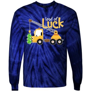 Loads Of Luck Shamrock Funny Truck Saint Patricks Day Tie-Dye Long Sleeve Shirt