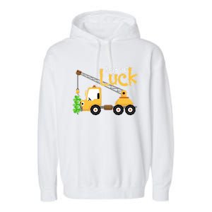 Loads Of Luck Shamrock Funny Truck Saint Patricks Day Garment-Dyed Fleece Hoodie