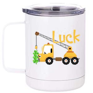 Loads Of Luck Shamrock Funny Truck Saint Patricks Day 12 oz Stainless Steel Tumbler Cup