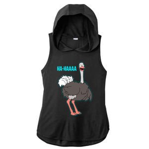 LAUGHING OSTRICH Ladies PosiCharge Tri-Blend Wicking Draft Hoodie Tank