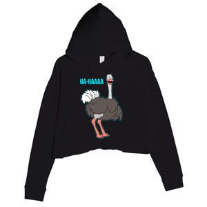 LAUGHING OSTRICH Crop Fleece Hoodie