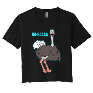 LAUGHING OSTRICH Women's Crop Top Tee