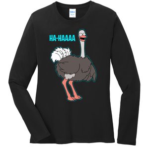 LAUGHING OSTRICH Ladies Long Sleeve Shirt