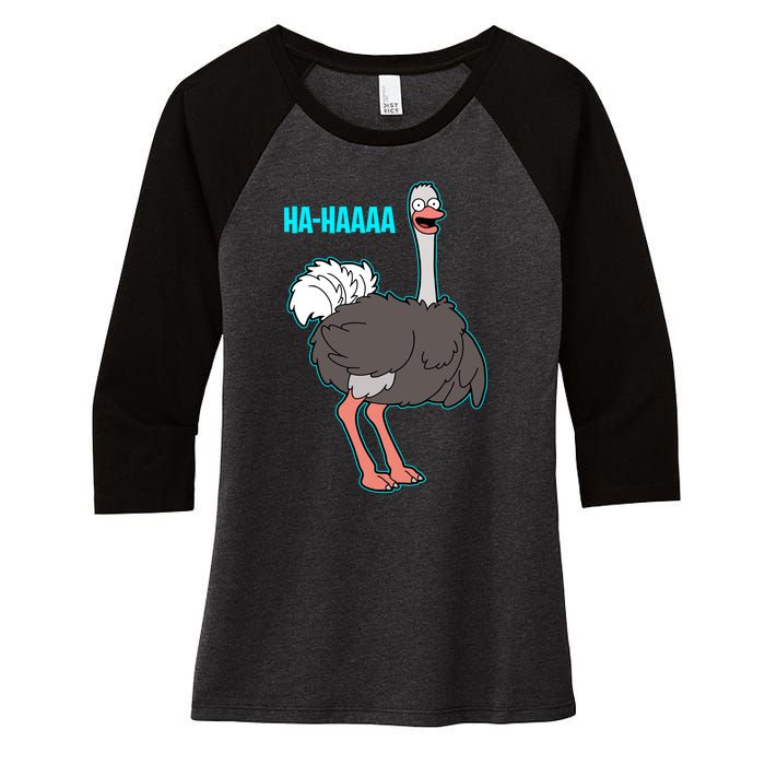 LAUGHING OSTRICH Women's Tri-Blend 3/4-Sleeve Raglan Shirt