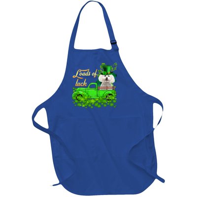 Loads Of Luck Truck Bichon Frise St Patrick's Day Cute Gift Full-Length Apron With Pockets