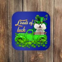 Loads Of Luck Truck Bichon Frise St Patrick's Day Cute Gift Coaster