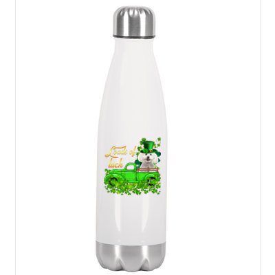 Loads Of Luck Truck Bichon Frise St Patrick's Day Cute Gift Stainless Steel Insulated Water Bottle