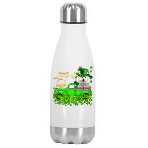 Loads Of Luck Truck Bichon Frise St Patrick's Day Cute Gift Stainless Steel Insulated Water Bottle