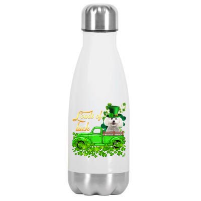 Loads Of Luck Truck Bichon Frise St Patrick's Day Cute Gift Stainless Steel Insulated Water Bottle