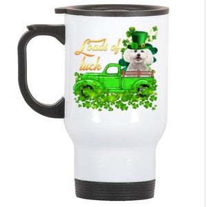 Loads Of Luck Truck Bichon Frise St Patrick's Day Cute Gift Stainless Steel Travel Mug