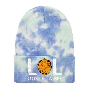 Lots Of Latkes Funny Jew Hanukkah Chanukah  Tie Dye 12in Knit Beanie