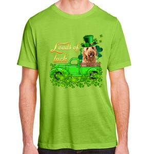 Loads Of Luck Truck Goldendoodle St Patrick's Day Gift Adult ChromaSoft Performance T-Shirt