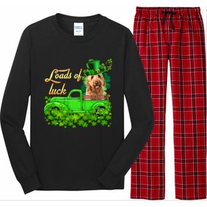 Loads Of Luck Truck Goldendoodle St Patrick's Day Gift Long Sleeve Pajama Set