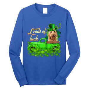 Loads Of Luck Truck Goldendoodle St Patrick's Day Gift Long Sleeve Shirt