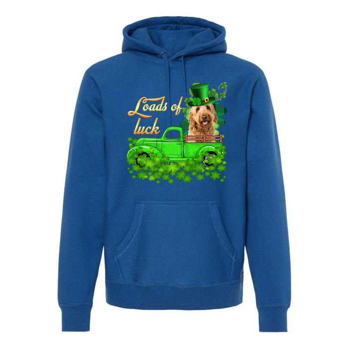 Loads Of Luck Truck Goldendoodle St Patrick's Day Gift Premium Hoodie