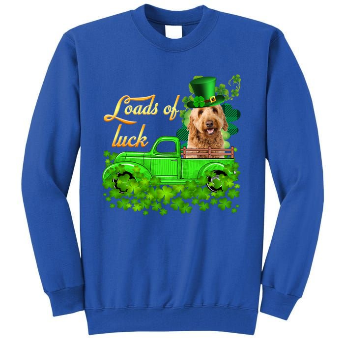 Loads Of Luck Truck Goldendoodle St Patrick's Day Gift Tall Sweatshirt