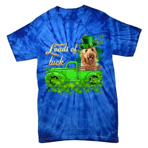 Loads Of Luck Truck Goldendoodle St Patrick's Day Gift Tie-Dye T-Shirt