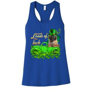 Loads Of Luck Truck Leonberger St Patrick's Day Gift Women's Racerback Tank