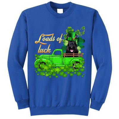 Loads Of Luck Truck Scottish Terrier St Patrick's Day Funny Gift Tall Sweatshirt