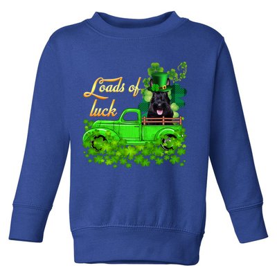 Loads Of Luck Truck Scottish Terrier St Patrick's Day Funny Gift Toddler Sweatshirt